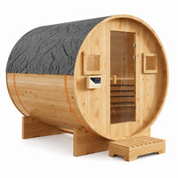 Outdoor Traditional Sauna Built for Wellness, 4-6 Person Capacity, 6KW Heater, Solid Wood Construction